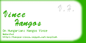 vince hangos business card